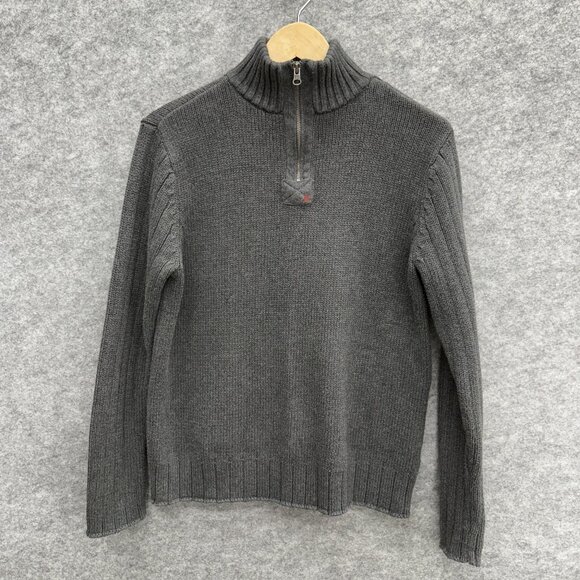 Polo Ralph Lauren Men's Pullover Sweater Old Money, 1/4 Zip 100% Cotton, Gray, M - Picture 1 of 10
